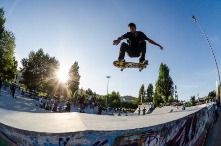TORRES VEDRAS, PORTUGAL - SEPTEMBER 15  Ruben Rodrigues at 2nd Stage on DC Skate Challenge by Fuel TV on september 15, 2013 in Torres Vedras, Portugal のeditorial素材