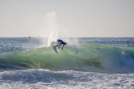 PENICHE, PORTUGAL - OCTOBER 17   Nat Young  USA  during the Rip Curl Pro Portugal, October 17, 2013...