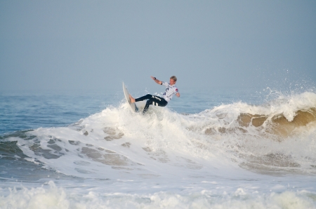 PENICHE, PORTUGAL - OCTOBER 17 : John Florence (HAW) during the Rip Curl Pro Portugal, October 17, 2013 in Peniche, Portugalのeditorial素材
