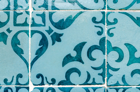 Detail of Portuguese glazed tiles.