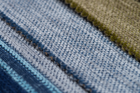 Background made of a closeup of a blue fabric texture