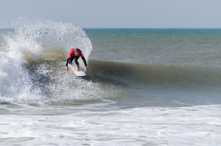 PENICHE, PORTUGAL - OCTOBER 19, 2014: Bede Durbidge (AUS) during the Moche Rip Curl Pro Portugal,...