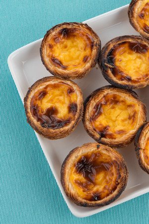 Pastel de nata, typical pastry from Lisbon - Portugal.