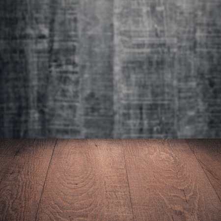 Wood background - table with wooden wall