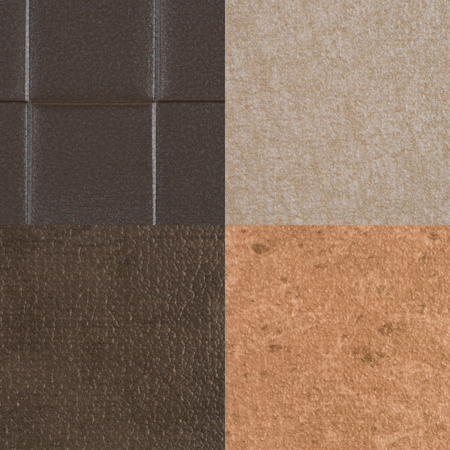 Set of brown vinyl samples, texture background.の写真素材