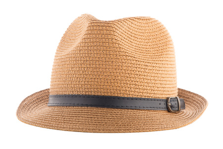 Straw hat isolated on white background.の写真素材