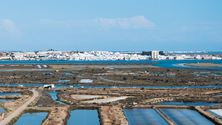 Panoramic view of Ayamonte town in the border between Portugal and Spain.の写真素材