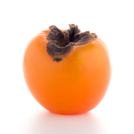 Persimmon fruit on white background.の写真素材