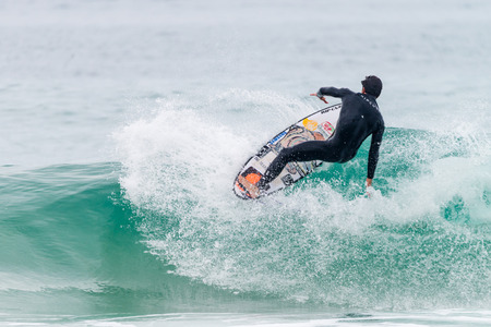 PENICHE, PORTUGAL - OCTOBER 23, 2015: Gabriel Medina BRA during the Moche Rip Curl Pro Portugal,...
