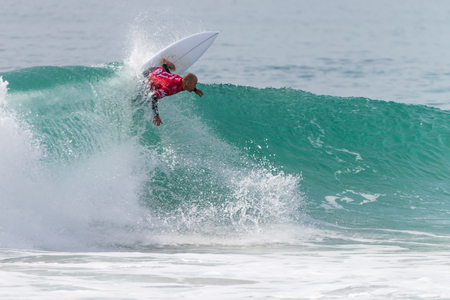 PENICHE, PORTUGAL - OCTOBER 23, 2015: Kelly Slater USA during the Moche Rip Curl Pro Portugal, Men's Samsung Galaxy Championship Tour 10.のeditorial素材