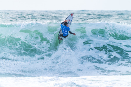 PENICHE, PORTUGAL - OCTOBER 30, 2015: Gabriel Medina BRA during the Moche Rip Curl Pro Portugal,...