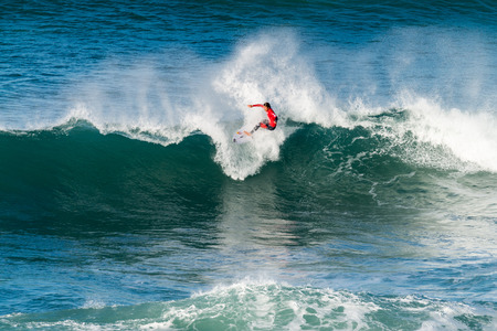 ERICEIRA, PORTUGAL - JANUARY 13, 2015: Kanoa Igarashi USA during the 2016 World Junior...