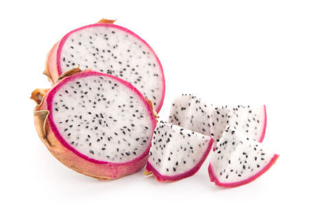 Pitaya or Dragon Fruit isolated on white background.の写真素材