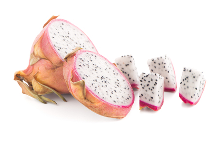 Pitaya or Dragon Fruit isolated on white background.の写真素材