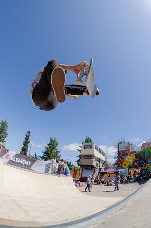 LISBOA, PORTUGAL - JUNE 4, 2016: Gabriel Machado during the Element Ramp Tour Farewell.のeditorial素材
