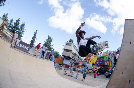 LISBOA, PORTUGAL - JUNE 4, 2016: Zenildo Guilherme during the Element Ramp Tour Farewell.のeditorial素材
