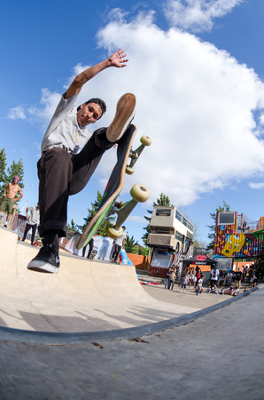 LISBOA, PORTUGAL - JUNE 4, 2016: Gabriel Machado during the Element Ramp Tour Farewell.のeditorial素材