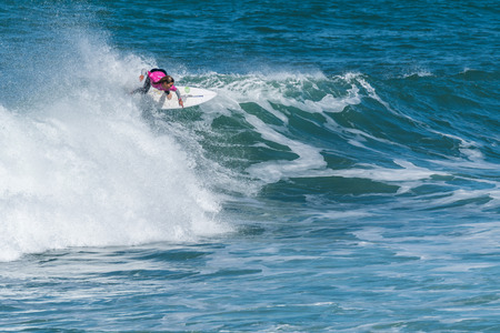 CASCAIS, PORTUGAL - SEPTEMBER 28, 2016: Sally Fitzgibbons (AUS) during the 2016 Cascais Women's Pro...