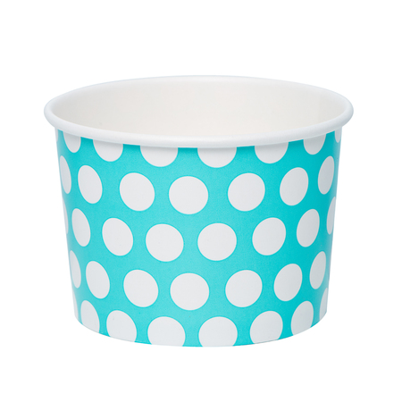 Paper ice cream cup isolated on white background.の写真素材