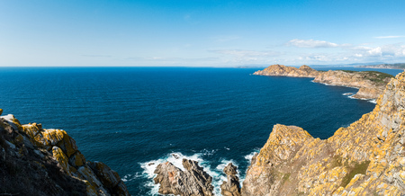 ISLAS CIES, SPAIN - CIRCA SEPTEMBER 2017: Seashore at Cies islands, Spain included in the Atlantic Islands of Galicia National Park.のeditorial素材