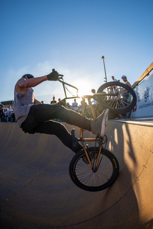 BRAGA, PORTUGAL - OCTOBER 7, 2018: Jean Silva during the Bowl Session Event.のeditorial素材