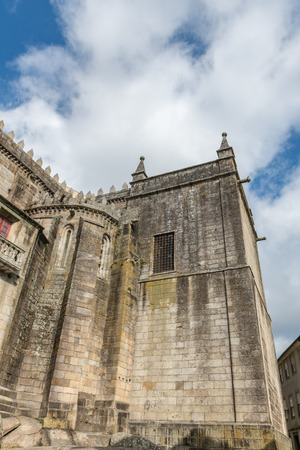 View at the Cathedral and Cloister building in Viseu. The origins of the city of Viseu date back to the Celtic period.の写真素材