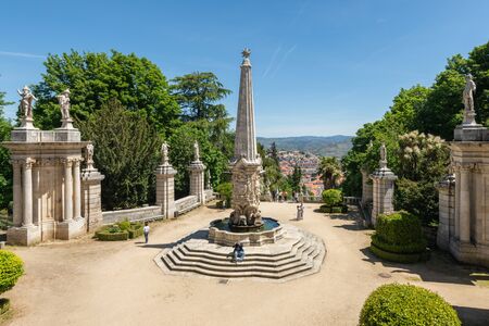 LAMEGO, PORTUGAL - CIRCA MAY 2019: Beautiful Shrine of Our Lady of Remedies in Lamego, Portugal. The...