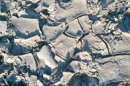 Cracked ground, Ground in drought, Soil texture and dry mud, Dry land.