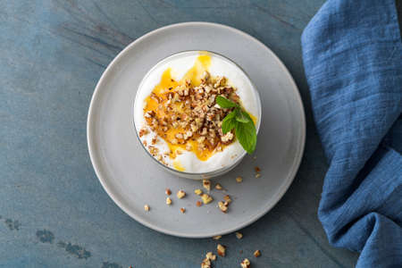 Natas do Ceu is a traditional Portuguese dessert to be eaten with a spoon.の写真素材