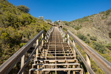 View of the walkways of Ribeira de Quelhas in Coentral Grande, Castanheira de Pera, Portugal.