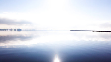 View of Ria de Aveiro, Ovar, Portugalの写真素材