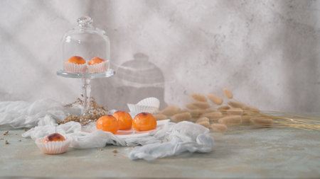 Traditional Portuguese conventual sweet called Castanha De Ovo from Alcobaca, Portugal.
