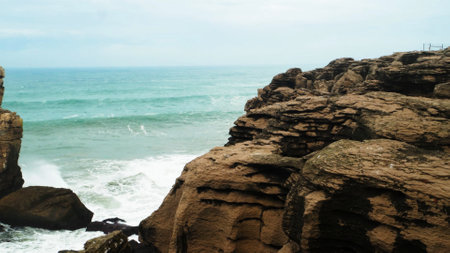 Nau dos Corvos in the Carvoeiro Cape, Peniche, Portugalの写真素材