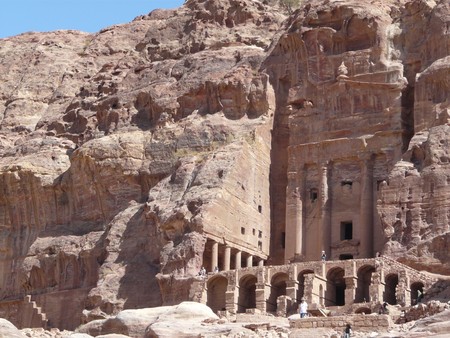 The Tresury from the Siq, Petra, Jordanの写真素材
