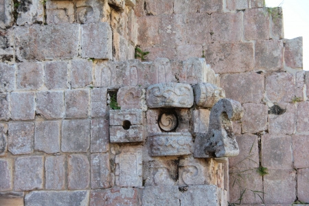 Ancient Mayan ruins in Uxmalの写真素材