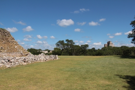 Ancient Mayan ruins in Uxmal, Yucatan, Mexicoの写真素材
