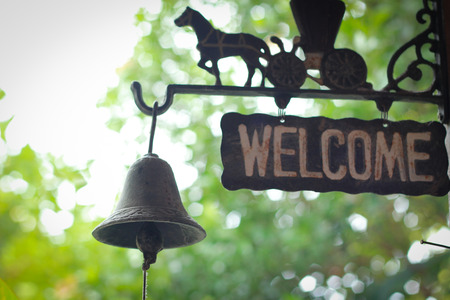 welcome signの写真素材