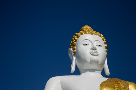 ChiangMai, Thailand, November 01-2015: Buddha image located up to the hill at Wat PraThat DoiKam.のeditorial素材