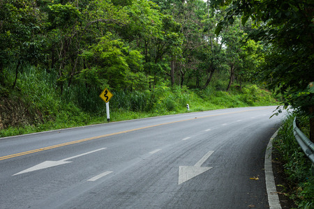 ChiangMai, Thailand. August, 27-2016: The road that lead to Wat Pratad Doi Suthep surrounded by the jungle.の写真素材