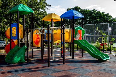 ChiangMai, Thailand. October, 31-2015: Playground equipment preparing for children in some place.のeditorial素材