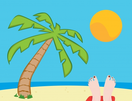 The beachのイラスト素材