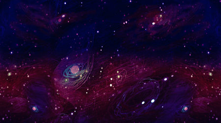 Cartoon funny colorful scene of cosmos galactic alien ufo isolated illustration for kids