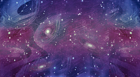 Cartoon funny colorful scene of cosmos galactic alien ufo isolated illustration for kids