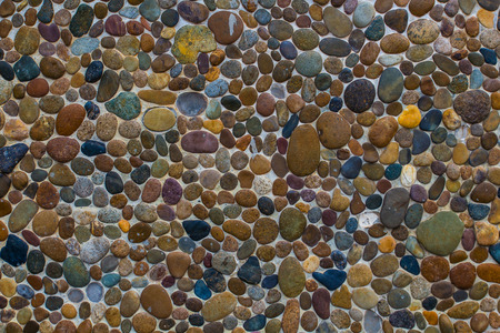 the wallpaper in my town made from  river stoneの写真素材