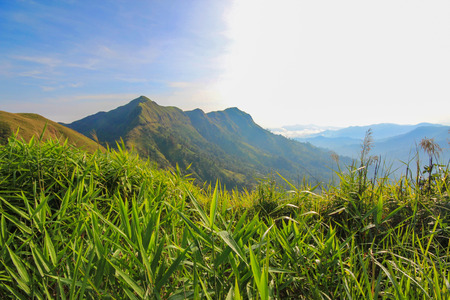 one view point of moutain in Thailandの写真素材