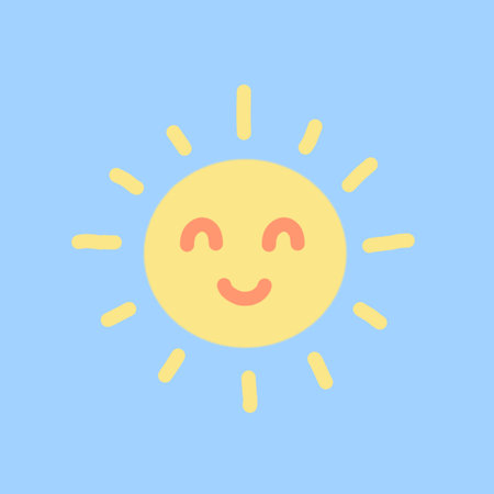 The sun and the smiling faceの写真素材