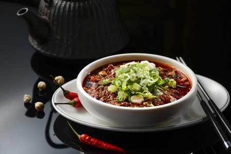 Chinese Spicy Noodle with red pepper, Szechuan styleの写真素材