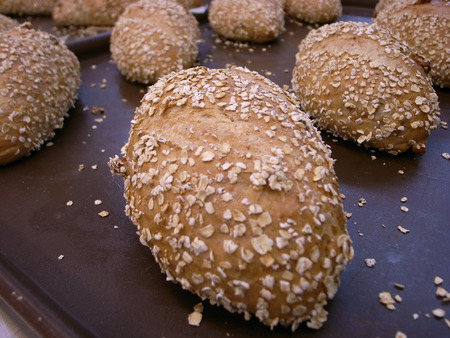 Whole wheat bread with seedsの写真素材