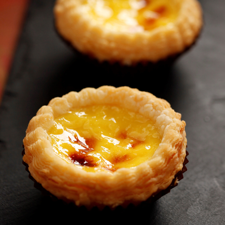 Egg tart, Hong Kong style, Close Up