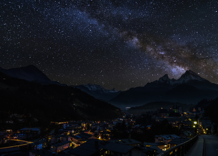 Milky Way over Berchtesgadenの写真素材